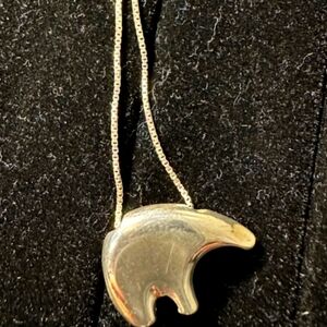 Gold Bear Pendant Necklace